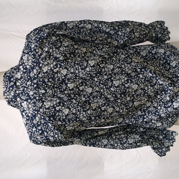 J. Crew Liberty Scalloped Popover in Summer Blooms Size XXS - Picture 8 of 12